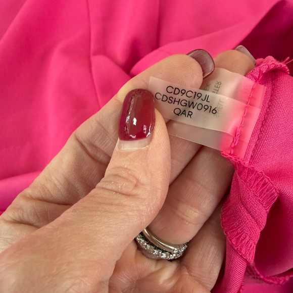 Calvin Klein Women's Barbie Pink Sheath Dress Short Sleeve FLAW Business 10 Work - Picture 7 of 11